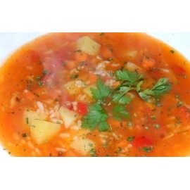 1 Суп рисовый с томатом 300 гр